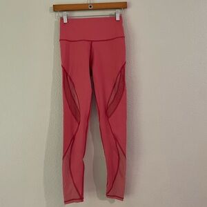 aerie coral Mesh-Panel High-Waist Leggings